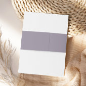 エレガントなウェディング結婚モノグラムの薄紫ラベンダー 招待状ベリーバンド