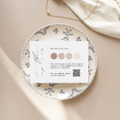 エレガントなウェディング衣装カードテンプレートとQRコード エンクロージャーカード