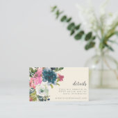 エレガントなウェディング詳細ウォータカラーRSVPウェブサイト エンクロージャーカード (スタンド正面)