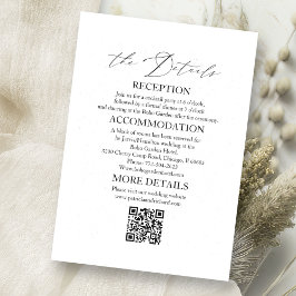 エレガントなウェディング詳細エンクロージャカード 招待状