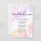 エレガントなウェディング詳細カード。招待状 (正面)