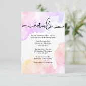 エレガントなウェディング詳細カード。招待状 (スタンド正面)