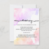 エレガントなウェディング詳細カード。招待状 (裏面)