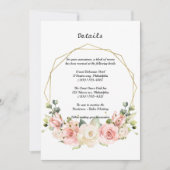 エレガントなウェディング詳細カード。 招待状 (正面)