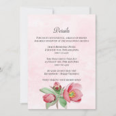 エレガントなウェディング詳細カード。招待状 シーズンカード (正面)