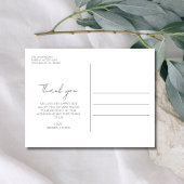 エレガントなウェディング3フォトサンキューカード ポストカード