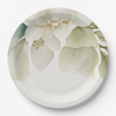 エレガントなウェディング グリーン ペーパープレート (正面)