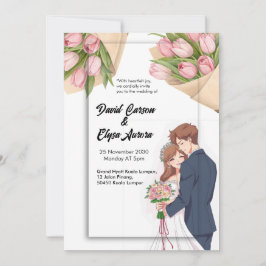 エレガントなウェディング　タイムレス＆ロマンティックなデザイン 招待状