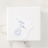 エレガントなウェディング フェイバータグ – 青いバラのフィリグリー (インサイチュ)