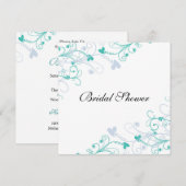 エレガントなウェディング ブライダルシャワーの招待状 招待状 (正面/裏面)