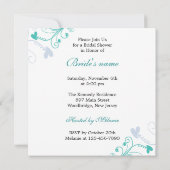 エレガントなウェディング ブライダルシャワーの招待状 招待状 (裏面)