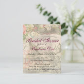 エレガントなウェディング ヴィンテージ結婚 アンティーク ヴィンテージ 招待状 (スタンド正面)