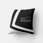 エレガントなウェディング　写真を追加したパーソナライズされたグリーン クッション (裏面)