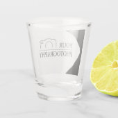 エレガントなウェディング 写真を追加 ショットグラス (裏面)