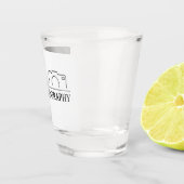 エレガントなウェディング 写真を追加 ショットグラス (右)