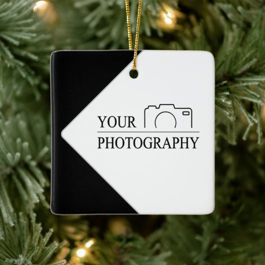 エレガントなウェディング　写真を追加 セラミックオーナメント (ツリー)