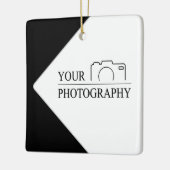 エレガントなウェディング　写真を追加 セラミックオーナメント (左)