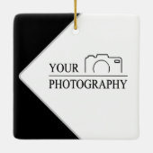 エレガントなウェディング　写真を追加 セラミックオーナメント (裏面)