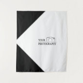 エレガントなウェディング　写真を追加 タペストリー (正面)