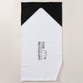 エレガントなウェディング 写真を追加 ビーチタオル (正面)