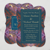 エレガントなウェディング 招待状 (正面/裏面)