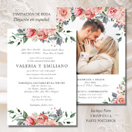 エレガントなウェディング 招待状 スペイン語 結婚式