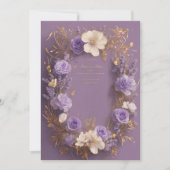 エレガントなウェディング 招待状 ロマンチックな愛をテーマに セーブザデート (正面)