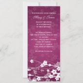 エレガントなウェディング 桜と梅 招待状 (裏面)