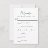 エレガントなウェディングRSVPカード 出欠カード (正面)