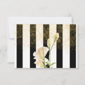 エレガントなウェディングRSVPカード 出欠カード (裏面)