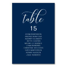 エレガントなウエディングディナー、ゲスト席数表