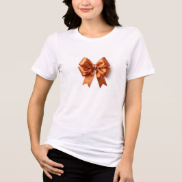エレガントなウォームコッパーとメープルリーフのラグジュアリーブランド ボ トライブレンドＴシャツ