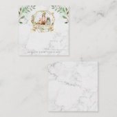 エレガントなウッドランドベイビーシャワーのアドバイスカード エンクロージャーカード (正面/裏面)