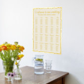 エレガントなエクリュ ラックス ゴールド エッジ 20 テーブル シーティング チャート (レイダウン (キッチン))