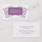 エレガントなエステティシャンの名刺 名刺 (正面/裏面)