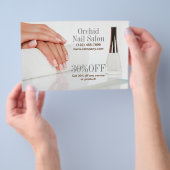 エレガントなエステティシャン SPA ネイルサロン 料金表 チラシ (ハンドル)