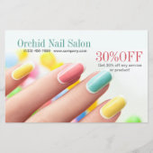 エレガントなエステティシャン SPA ネイルサロン 料金表 チラシ (正面)