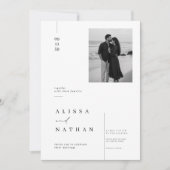 エレガントなエディトリアル結婚式招待状テンプレート 招待状 (正面)