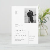 エレガントなエディトリアル結婚式招待状テンプレート 招待状 (スタンド正面)