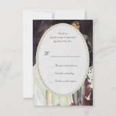 エレガントなエドワード朝の結婚式RSVP 出欠カード (裏面)