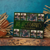 エレガントなエメラルドグリーンのゴールドフレーム 8 家族写真 フォトプラーク (側面)