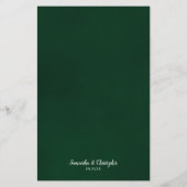 エレガントなエメラルドグリーンのローズ 予算に優しいウェディングメニュー (裏面)