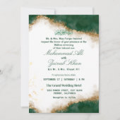 エレガントなエメラルドグリーンのワリーマ招待状 招待状 (正面)