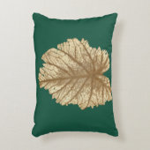 エレガントなエメラルドグリーンの金ぱくのアクセントの枕 アクセントクッション (正面(垂直))