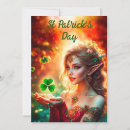 エレガントなエルフの少女　セントパトリックデーの花の太陽 シーズンカード