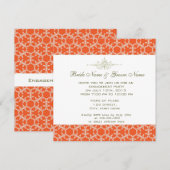 エレガントなエンゲージメントパーティーの招待状 招待状 (正面/裏面)