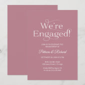 エレガントなエンゲージメントパーティー招待状 案内状 (正面/裏面)