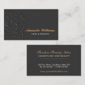 エレガントなエンボスのばら色の名刺 名刺 (正面/裏面)