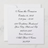 エレガントなオケージョン - SRF 招待状 (裏面)