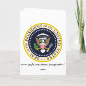 エレガントなオバマKeepsake Christmas 2008年大統領 シーズンカード (裏面)